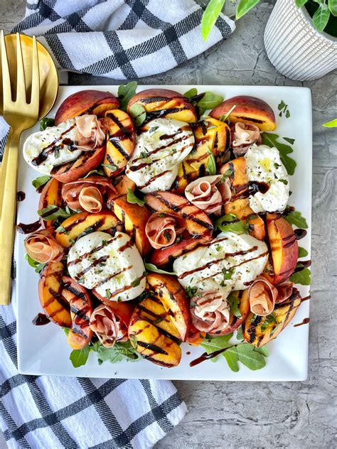 Grilled Peach And Burrata Salad Thechowdown