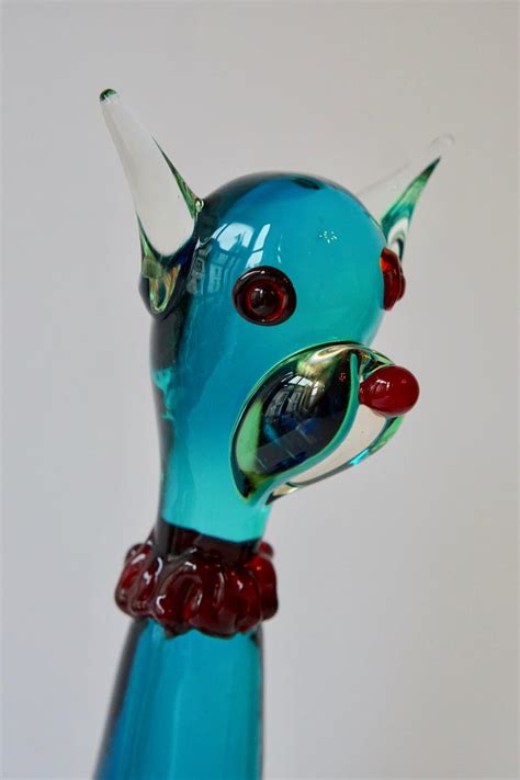 Murano Art Glass Cat Sculpture For Sale At 1stdibs