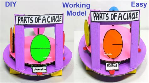 Parts Of Circle Working Model Maths Tlm Diy Craftpiller