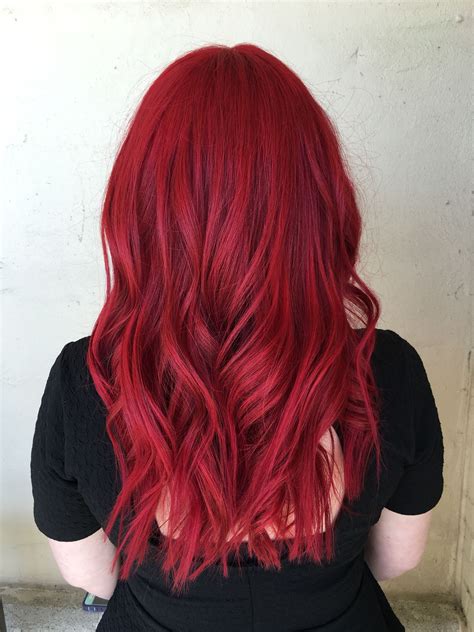 Vibrant Deep Red - monarchhair.co | Vibrant red hair, Red ...