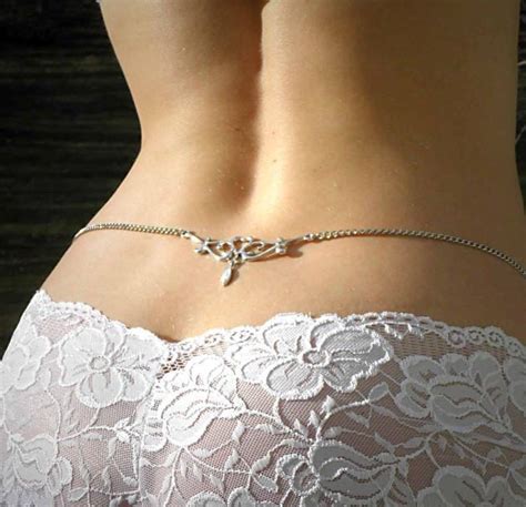 Back Body Jewelry Chain Tribal Tattoo Alternative Design With