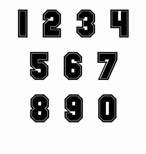 Football Jersey Number Font Numbers Font Number Fonts Numbers