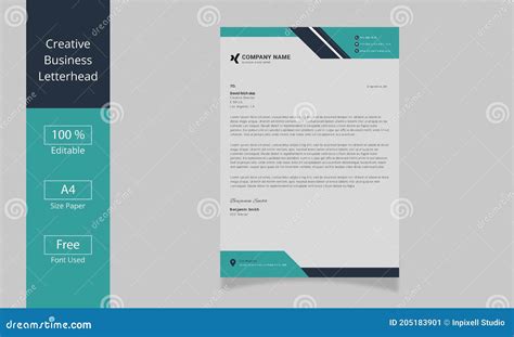 Letterhead Design Template And Mockup Minimalist Style Vector. D