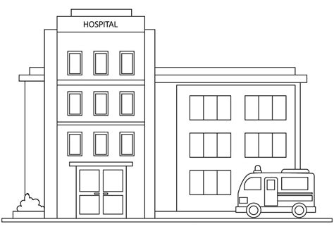 Hospital Building Coloring Page Free Printable Coloring Pages For Kids