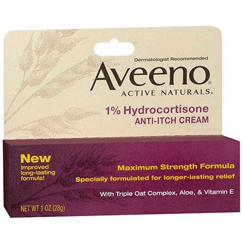 Aveeno Maximum Strength 1 Hydrocortisone Anti Itch Cream 1 Oz