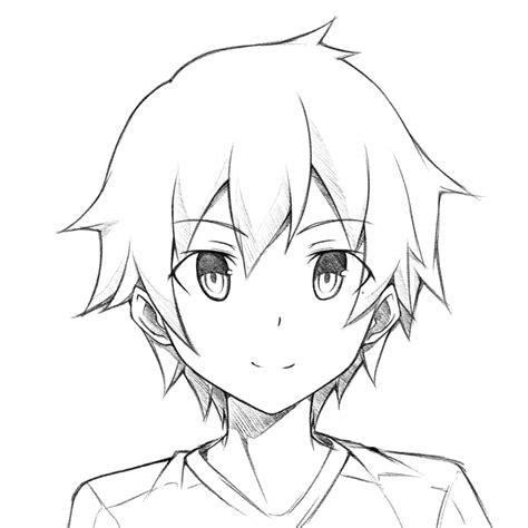 Easy Anime Boy Sketch At Explore Collection Of
