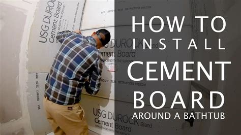 Especially if you've never done it! Cement Board Installation for a Bathtub Shower - YouTube ...
