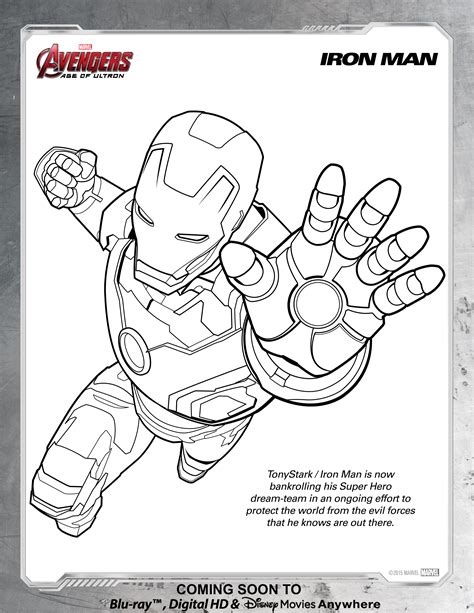 Iron man is the hero of marvel comics, animated series and films, as well as one of the most beloved superheroes of boys. Avengers Iron Man Coloring Page | Disney Movies