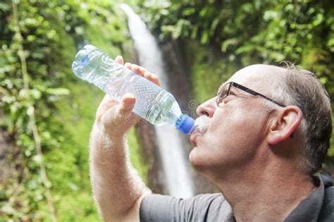 Adult Man Drinking Water Stock Image Image Of Healthy 26233859