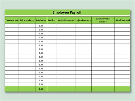 EXCEL Of Employee Payroll Calculator Xlsx WPS Free Templates