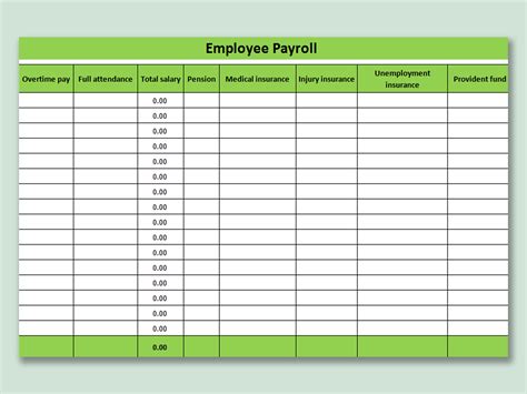 Free Payroll Template Google Sheets Printable Word Searches