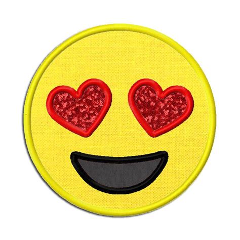 Emoji Love Embroidery Applique Design Dst Exp Hus Jef Pes Etsy