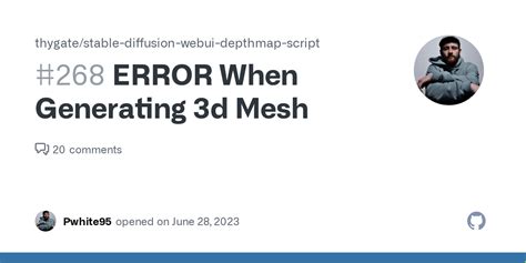 ERROR When Generating 3d Mesh Issue 268 Thygate Stable Diffusion