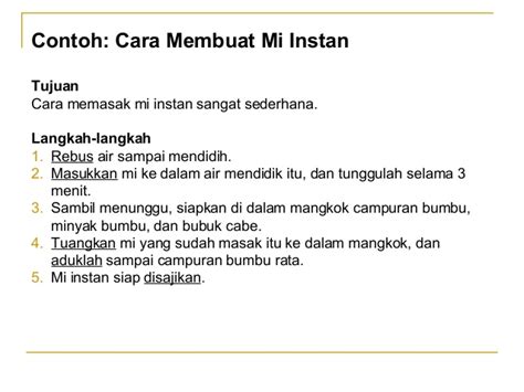 Macam Macam Teks Prosedur Bahasa Inggris Pigura Riset