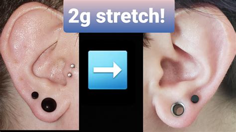 3g To 2g Ear Stretch Including A Failed Attempt Yee Youtube