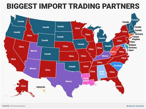 State Trading Partners Map Business Insider