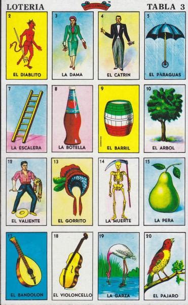 Mexican Loteria Cards Six Pages Of Different Cards Printable