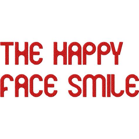 The Happy Face Smile Embroidery Font Set Blasto Stitch
