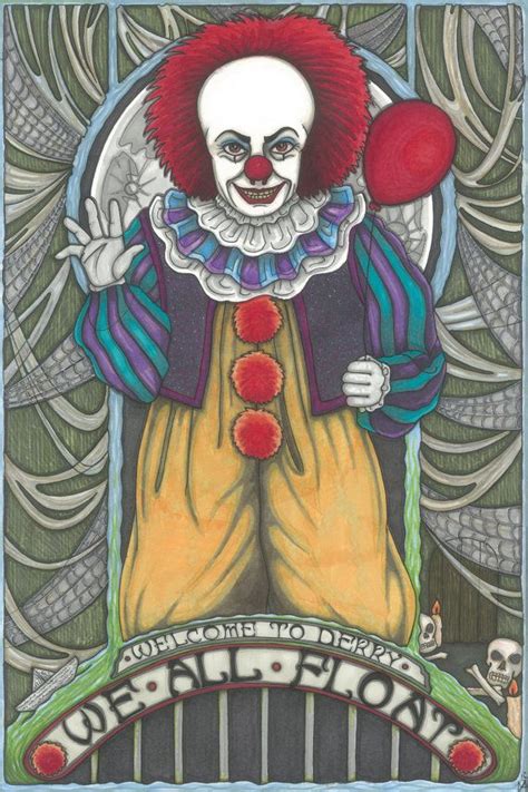 8x12 Print Pennywise Clown Stephen King By Maiafireprints On Etsy £8
