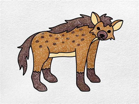 Easy Hyena Drawing