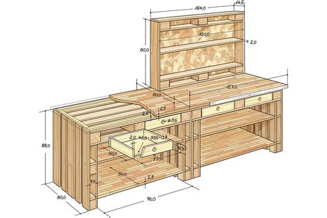 Im beispiel wurden die blenden in palisander. Werkstatt aus Europaletten bauen | Europalette, Palette ...