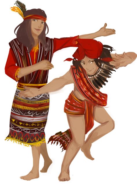 Two People Dressed In Native American Clothing And Headdress One Is
