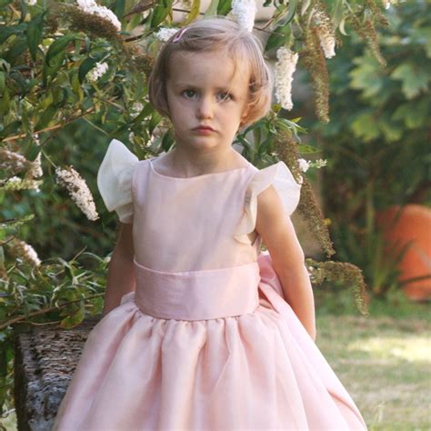 Adele Silk Organza Flower Girl Dress Little Eglantine