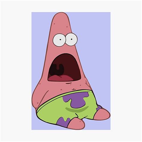 Patrick Surprised Meme Photographic Print By One Lonely Boy Redbubble