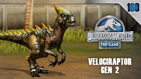 Velociraptor Gen 2 EvoluciÓn Jurassic World The Game 160 Gameplay Español Youtube