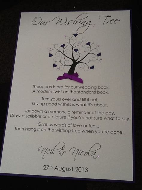 Handmade Personalised Large A4 Size Wishing Tree Sign With Poem Verse
