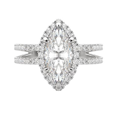 duet halo marquise cut engagement ring