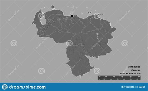 Location Of Sucre State Of Venezuela Bilevel Stock Illustration