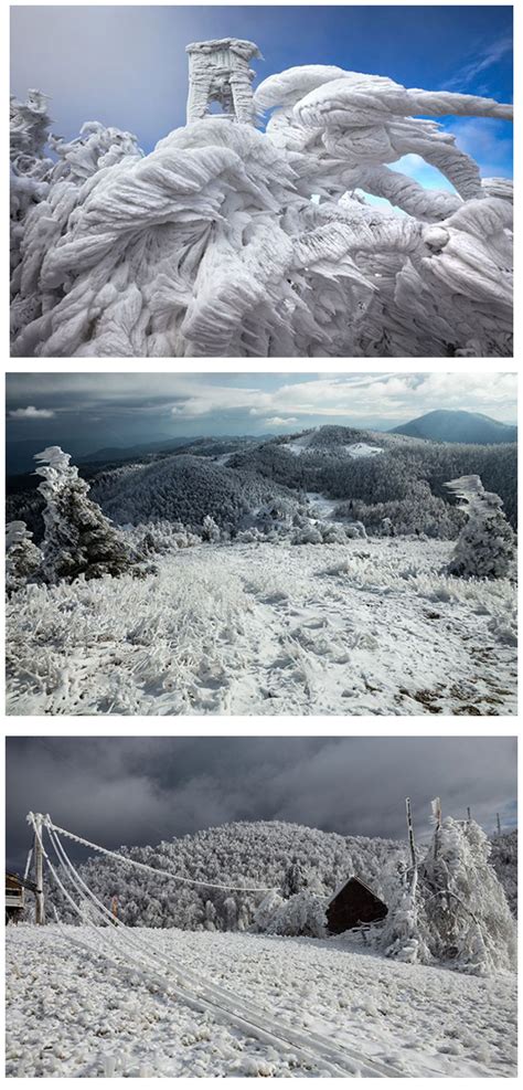 Cuaca Sejuk Ekstrem Jadikan Kawasan Sekitar Gunung Membeku 9 Gambar