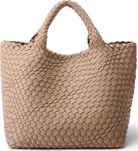 まとめ Fashion Woven Vegan Leather Shopper Bag Bucket Bag Travel Handbags
