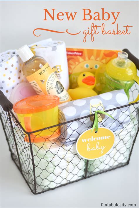 Homemade diy baby shower gift basket ideas. DIY New Baby Gift Basket Idea and Free Printable ...