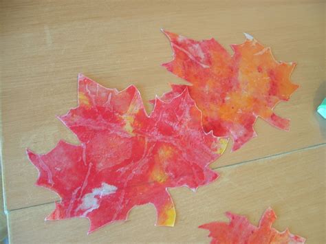 Pieces By Polly Autumn Wax Paper And Crayon Leaves Wax Crayon Art Wax