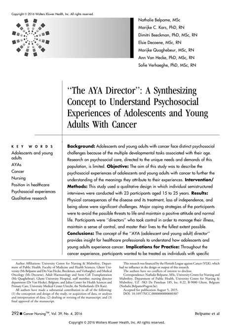 Pdf The Aya Director A Synthesizing Concept To Understand