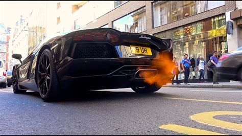 Loud Capristo Aventador Spitting Flames In London Youtube