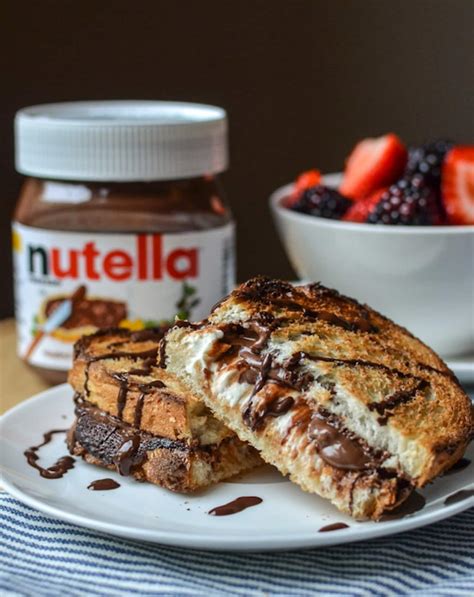 Dessert Recipe Hot Baked Nutella And Cream Cheese Sandwich Kitchn
