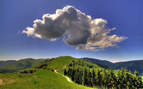 Nature Landscape Mountains Clouds Trees 2560x1600 Wallpaper