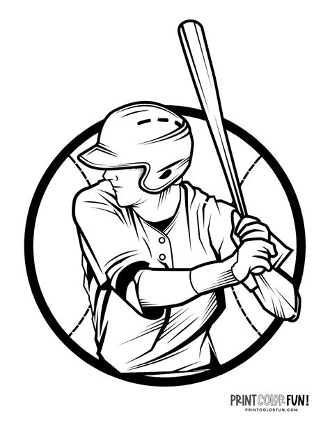 16 Baseball Player Coloring Pages And Clipart Free Sports Printables At