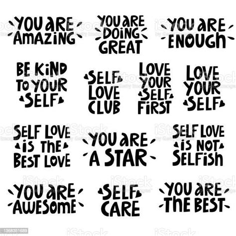 Vector Set Of Handwritten Motivating Inscriptions On The Theme Of