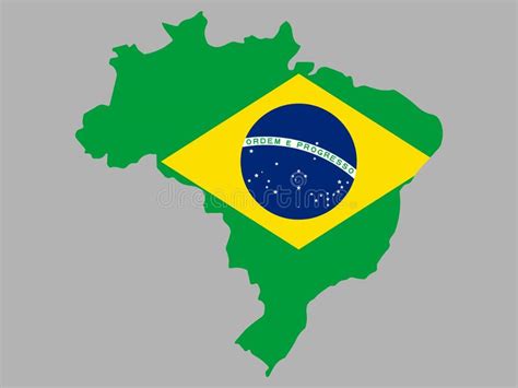 Map Flag Of Brazil Vector Illustration Stock Vector Illustration Of