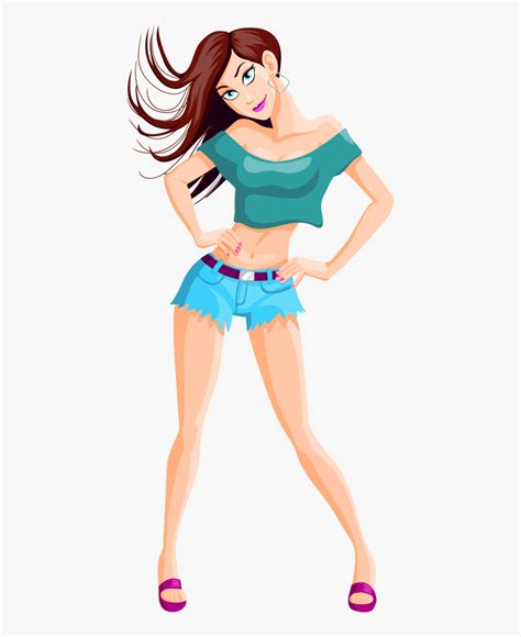 Sexy Girl Vector Png Image Dibujo De Chica Sexy Transparent Png