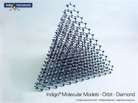 Diamond Molecular Structure Crystal Lattice Model 1000 Atoms