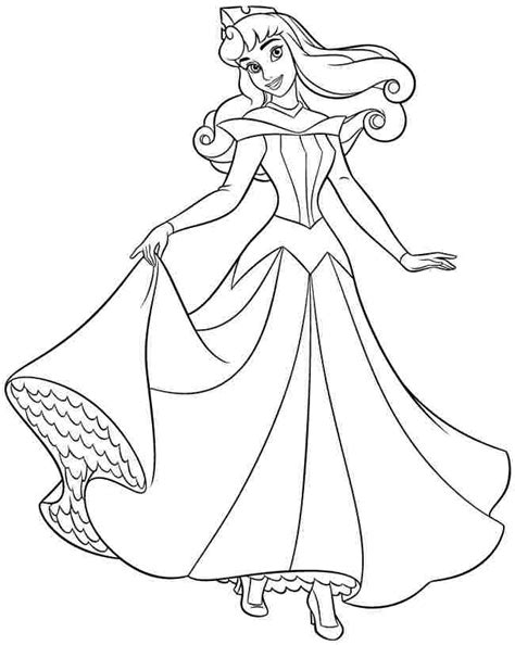 Gambar Princess Aurora Untuk Mewarnai