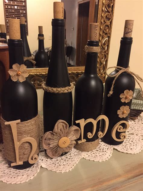 Ta Da Wine Bottle Craft With Jute And Burlap Wine Bottle Diy Crafts
