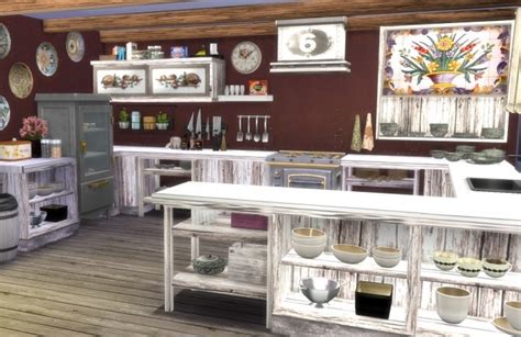 Ibiza Kitchen Mediterranean Style By Mary Jimenez At Pqsims4 Sims 4