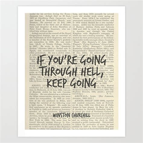 Printable Motivational Quote If Youre Going Through Hell Keep Going