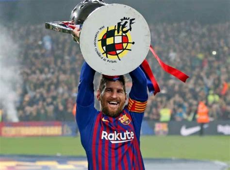 La Liga Lionel Messi Lifts His 10th League Title Barcelona Are